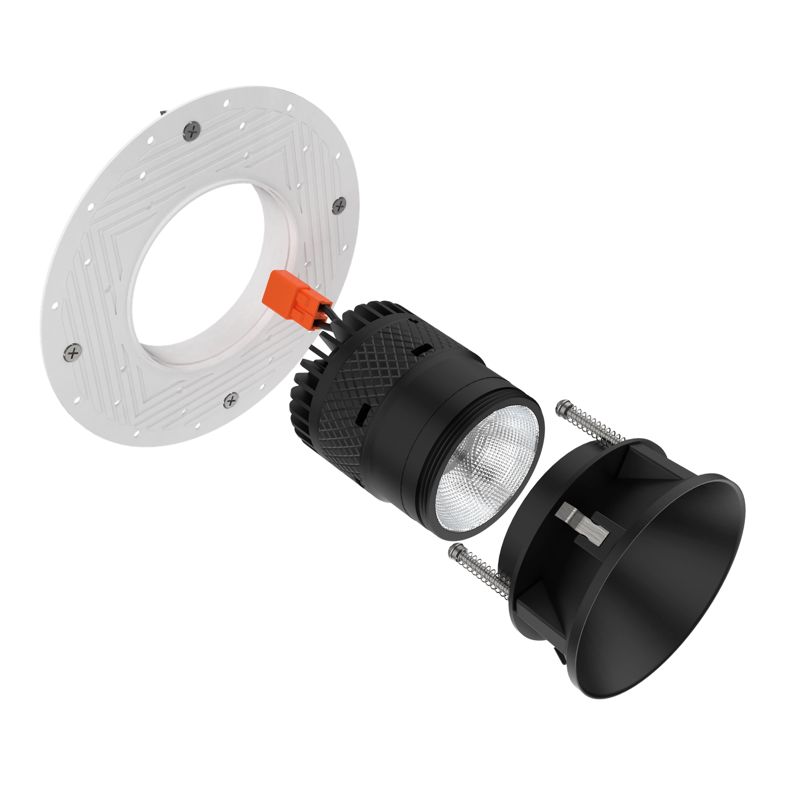#Shape + Color_Round - Black#Trim Style_Trimless Adjustable