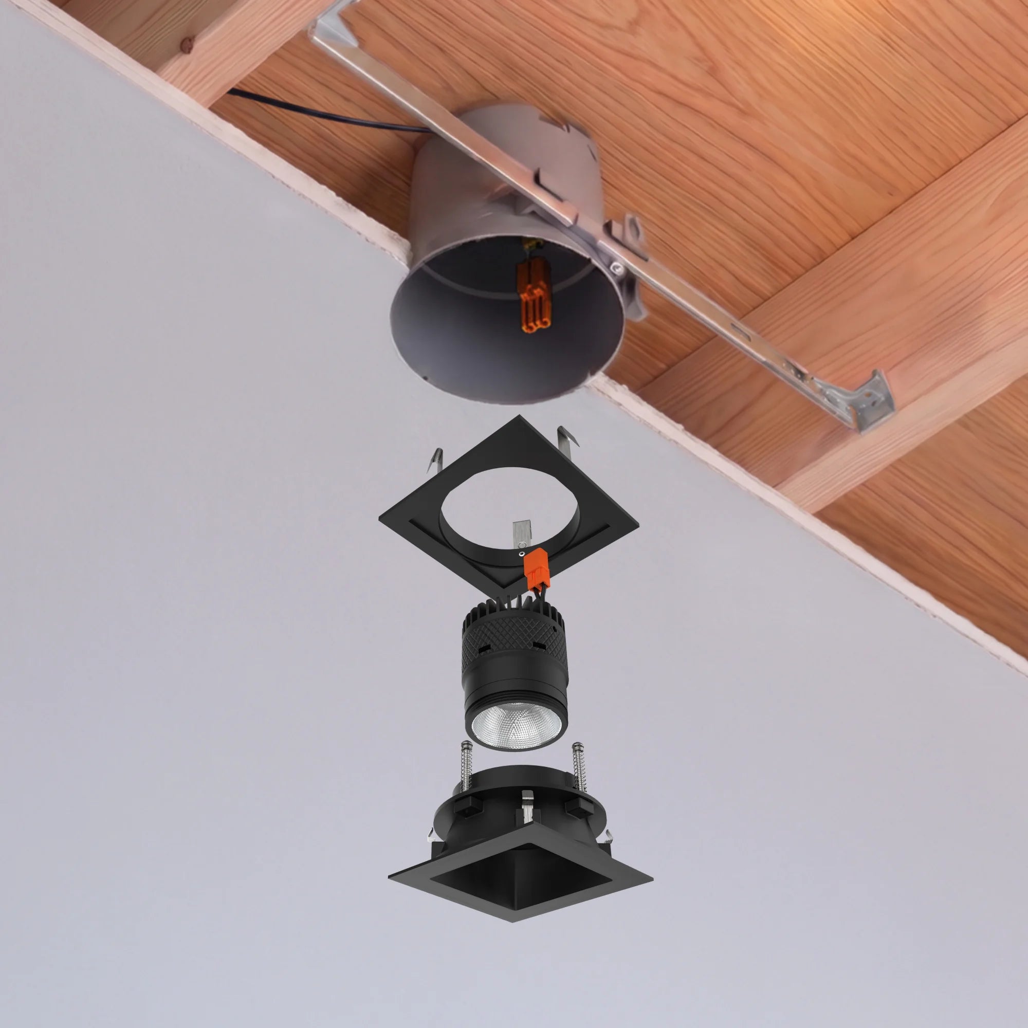 #Shape + Color_Square - Black#Trim Style__Adjustable (Gimbal)