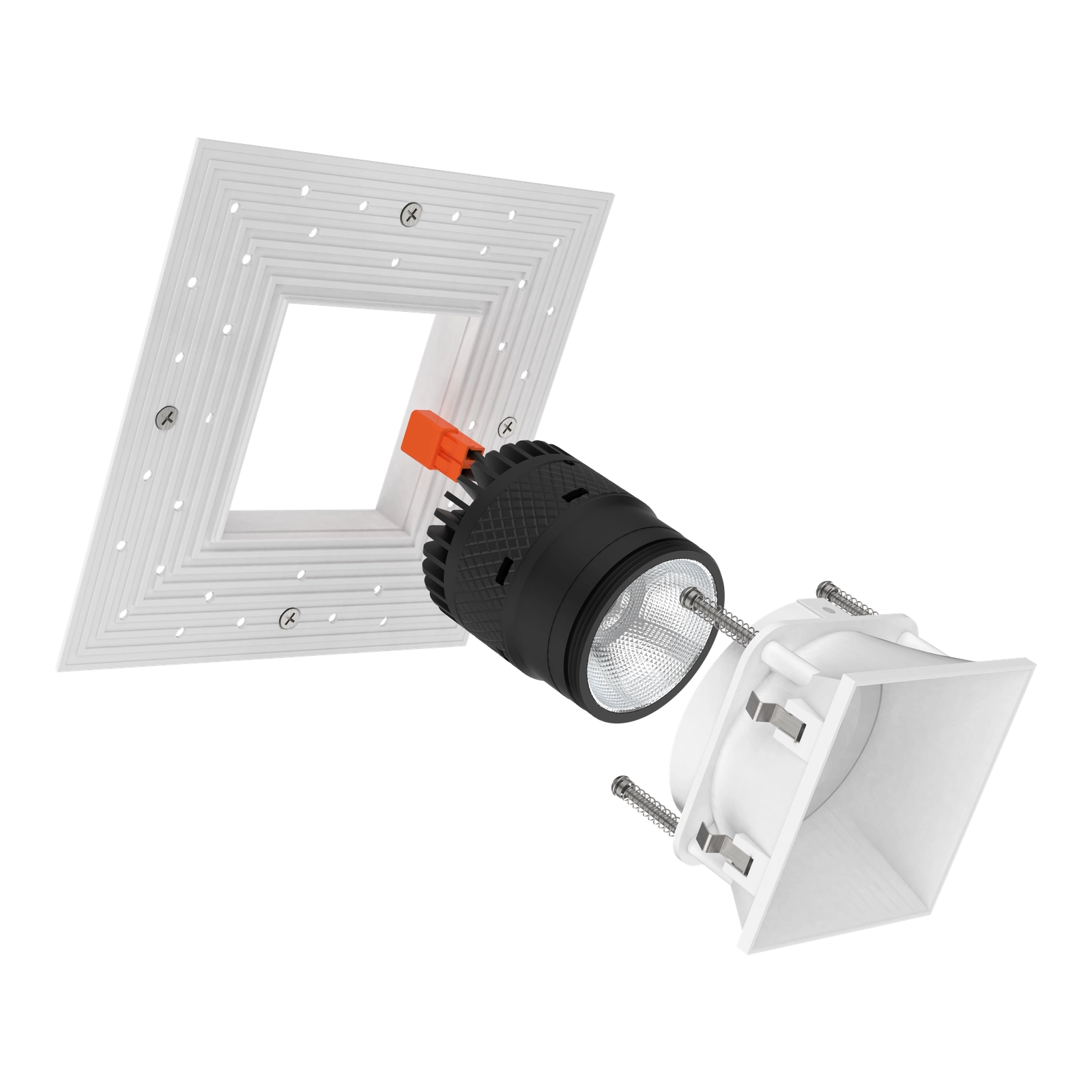 #Shape + Color_Square - White#Trim Style_Trimless Adjustable
