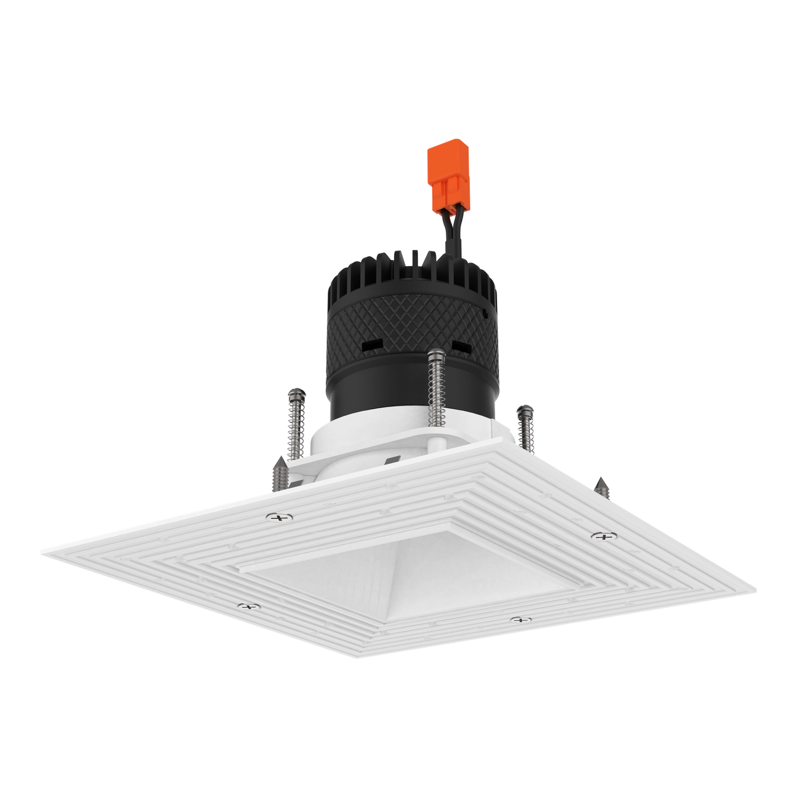 #Shape + Color_Square - White#Trim Style_Trimless Adjustable