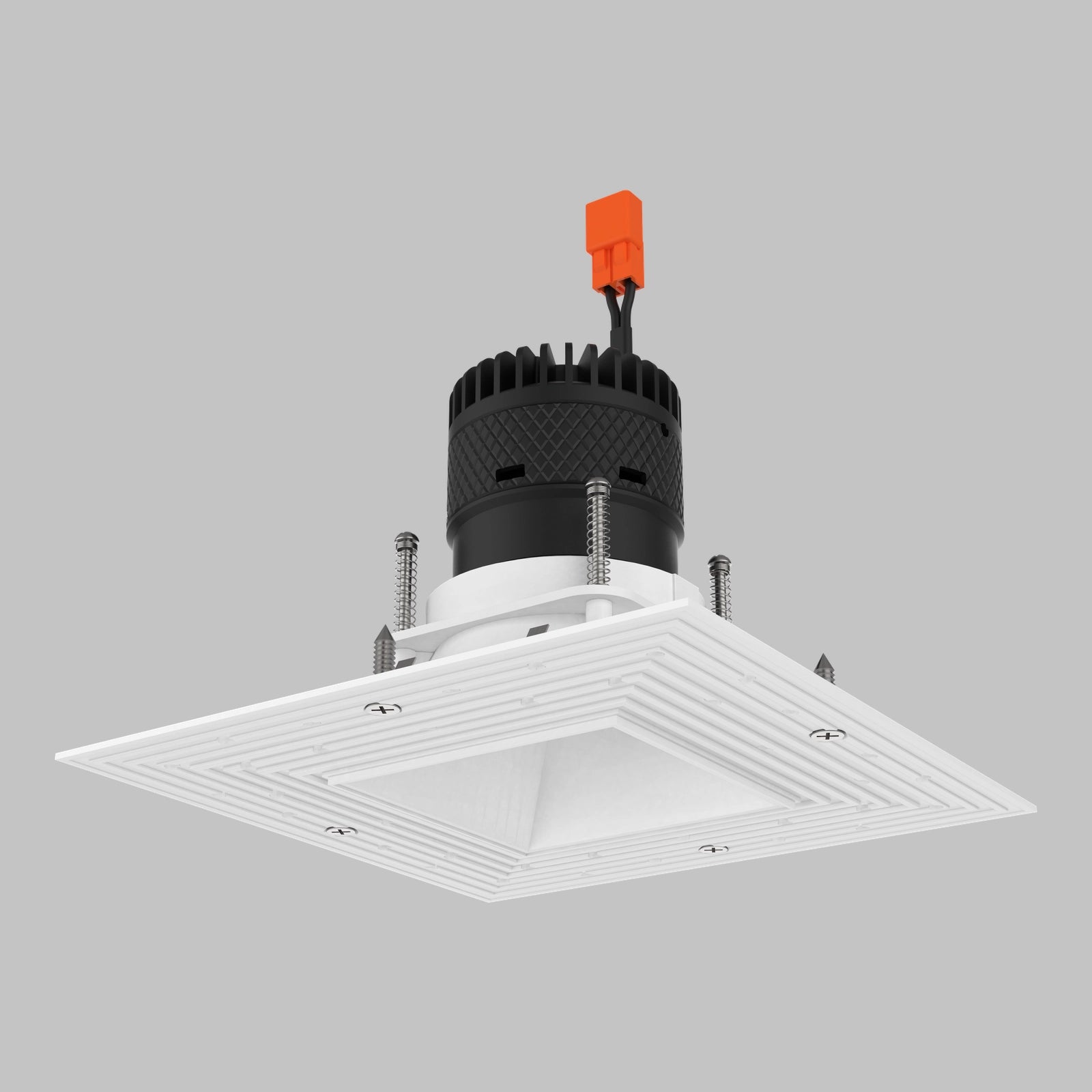#Shape + Color_Square - White#Trim Style_Trimless Adjustable