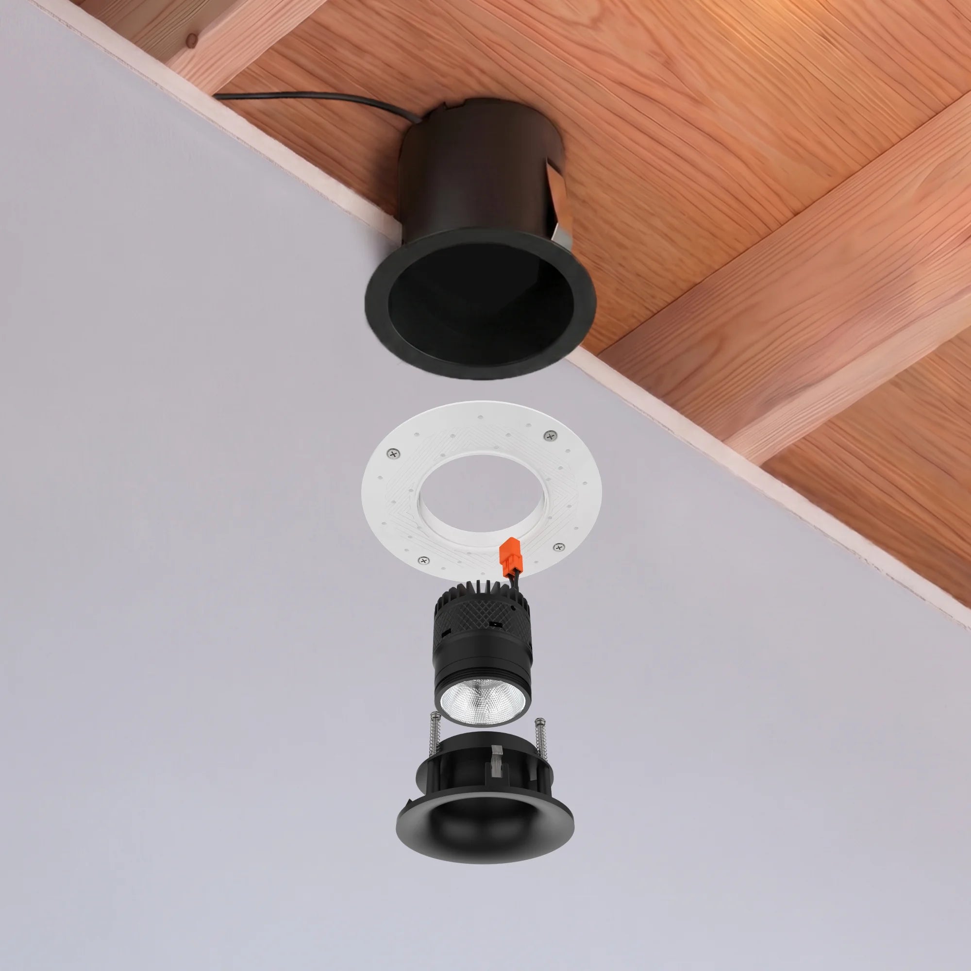 #Shape + Color_Curved - Black#Trim Style_Trimless (Mud-In)