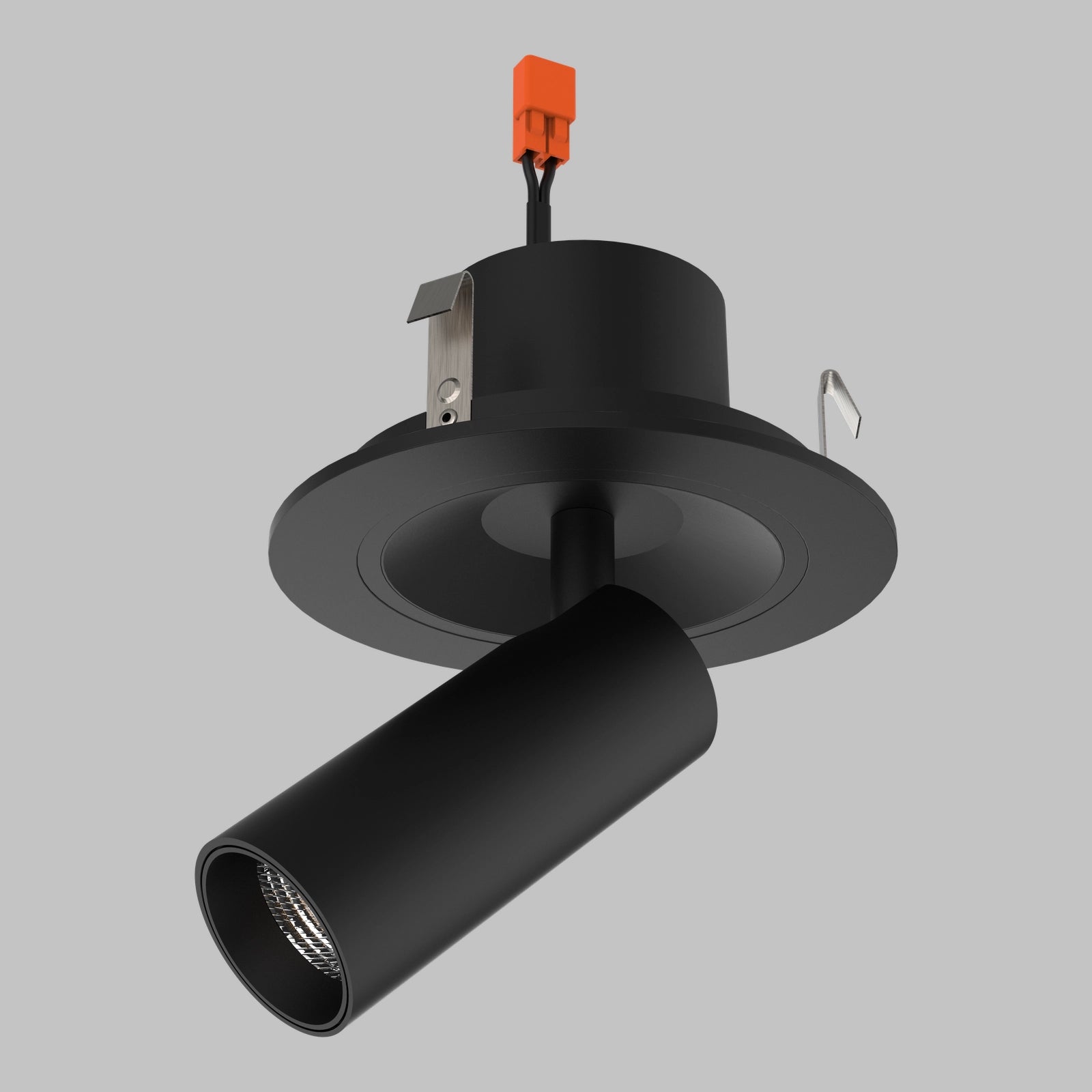 #Shape + Color_Round - Black#Trim_Adjustable (Gimbal)
