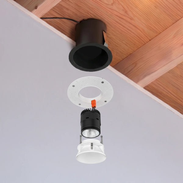 #Shape + Color_Round - White#Trim Style_Trimless Adjustable