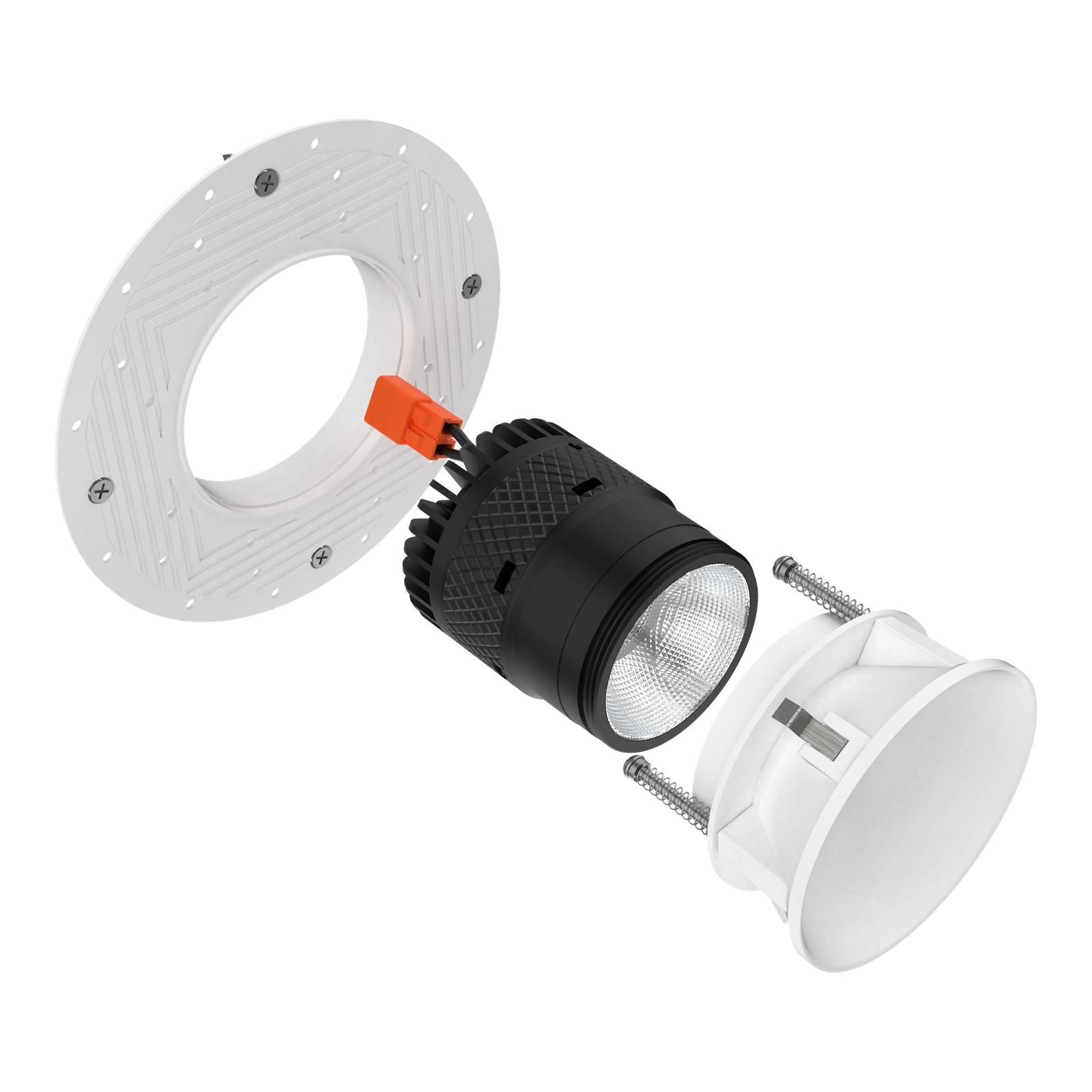 #Shape + Color_Round - White#Trim Style_Trimless Adjustable