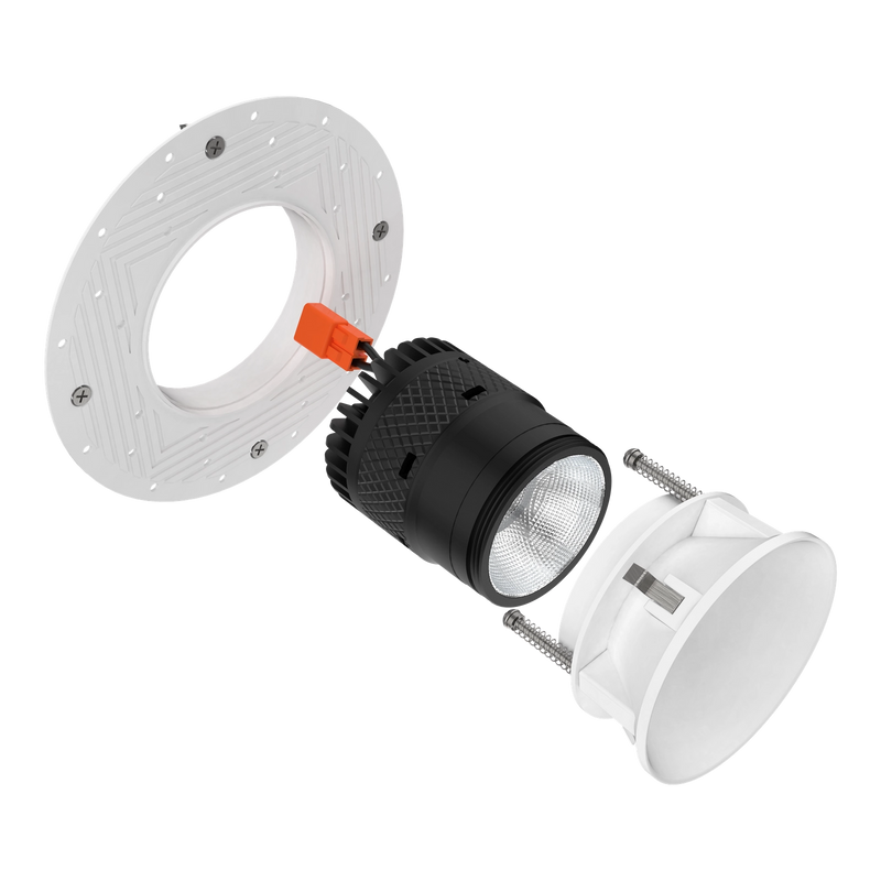 #Shape + Color_Round - White#Trim Style_Trimless Adjustable