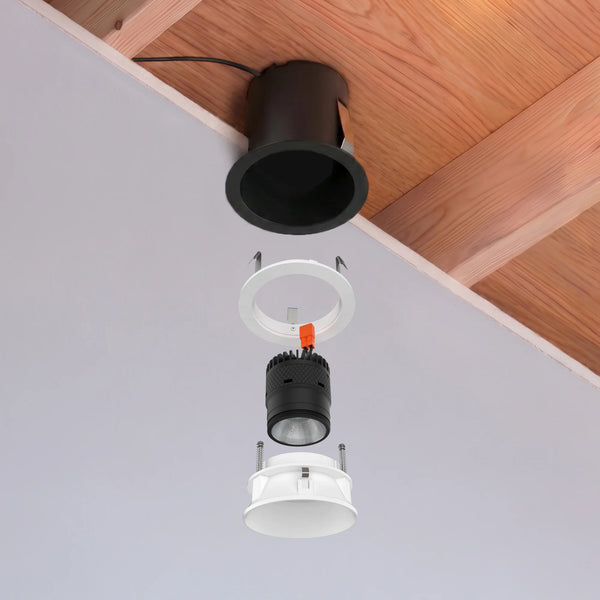 #Shape + Color_Round - White#Trim Style_Adjustable (Gimbal)