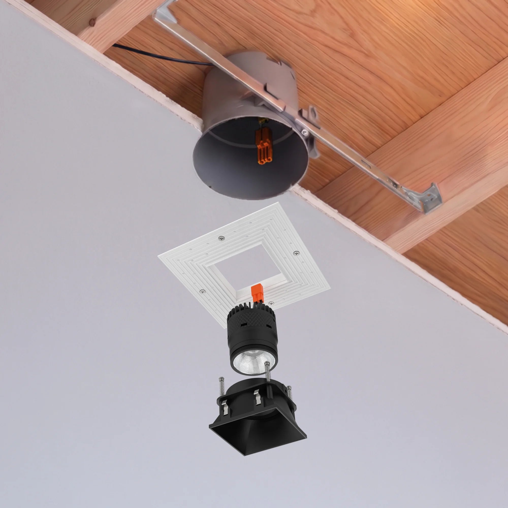 #Shape + Color_Square - Black#Trim Style_Trimless Adjustable