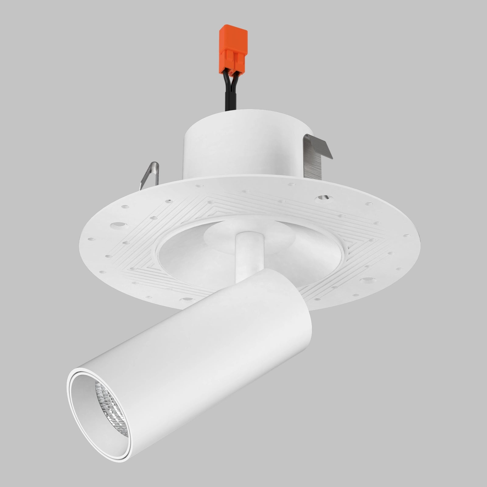 #Shape + Color_Round - White#Trim_Trimless Adjustable