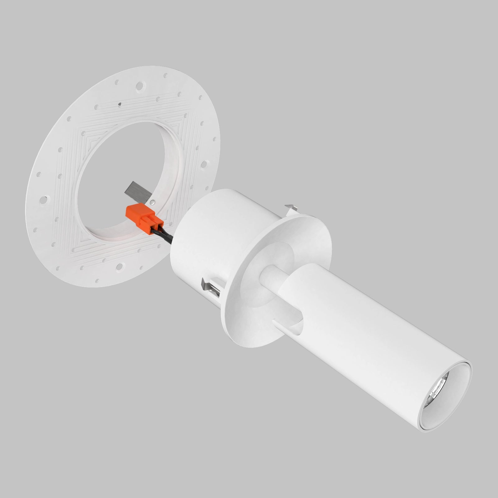 #Shape + Color_Round - White#Trim_Trimless Adjustable