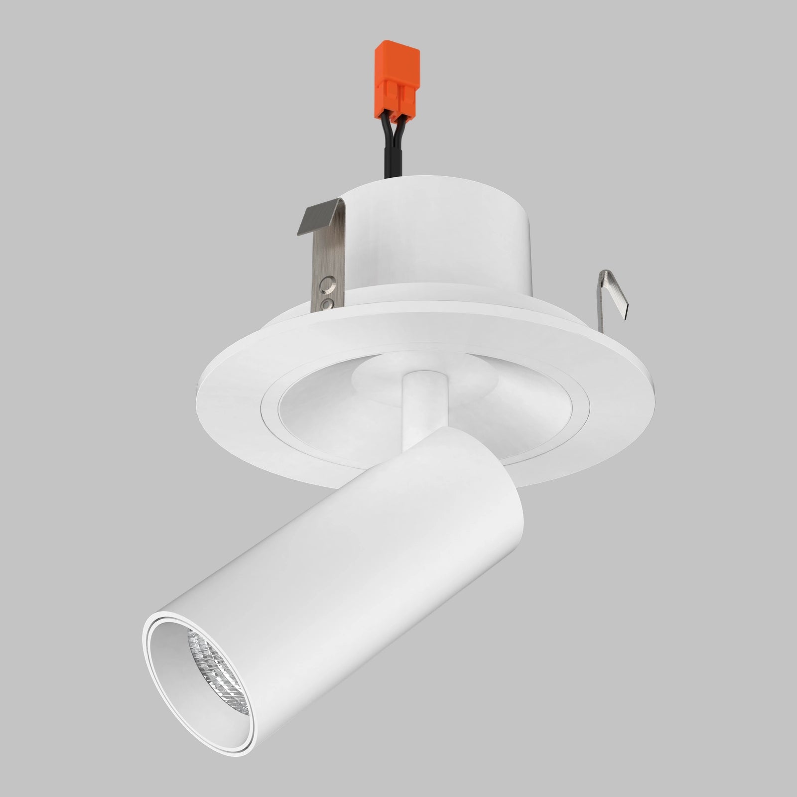 #Shape + Color_Round - White#Trim_Adjustable (Gimbal)