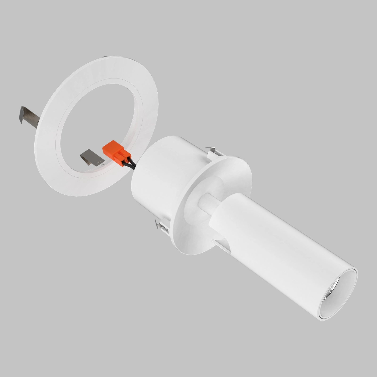 #Shape + Color_Round - White#Trim_Adjustable (Gimbal)